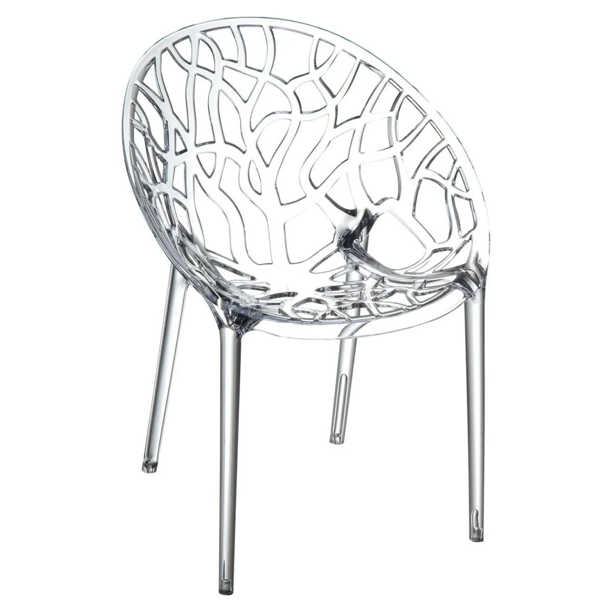 AT-ST CRYSTAL Fehér design Műanyag kültéri szék