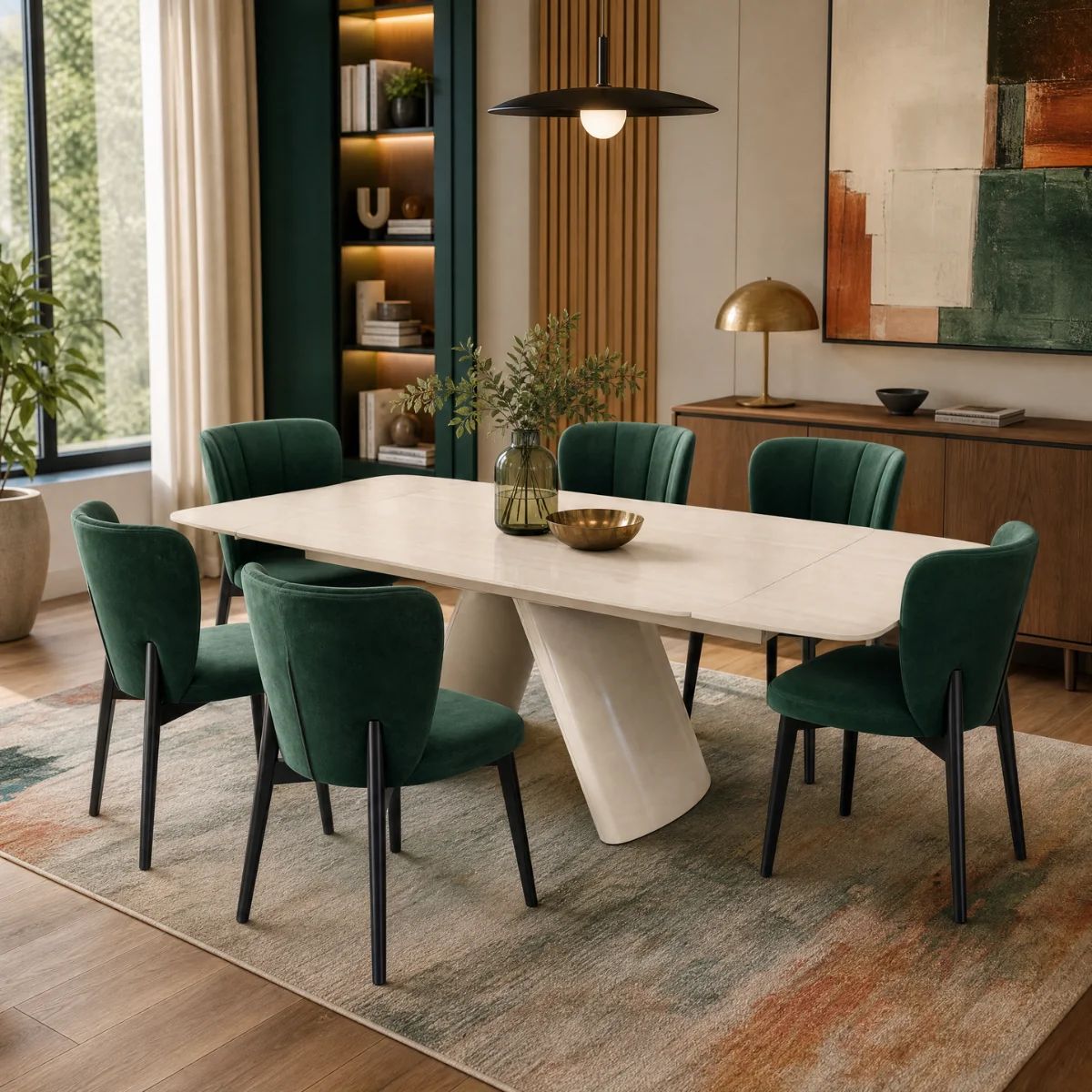 DL CHARLOTTE / DL TAMY 6db  Green elegant Indoor dining set