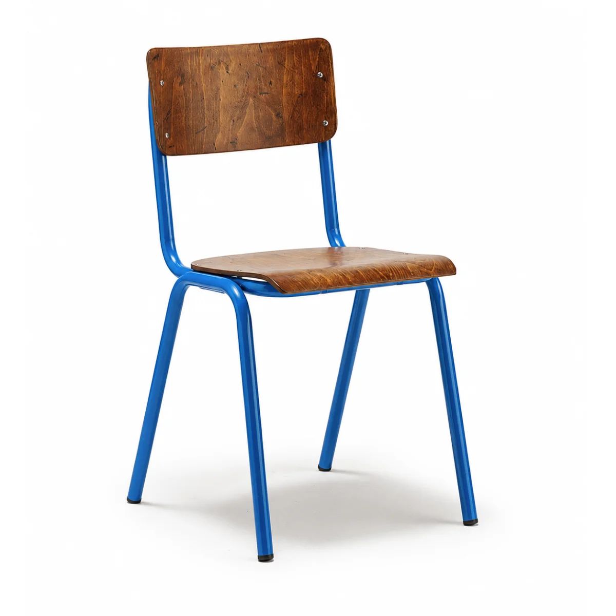 AT SCUOLA Blue industrial Wooden indoor chair – product image