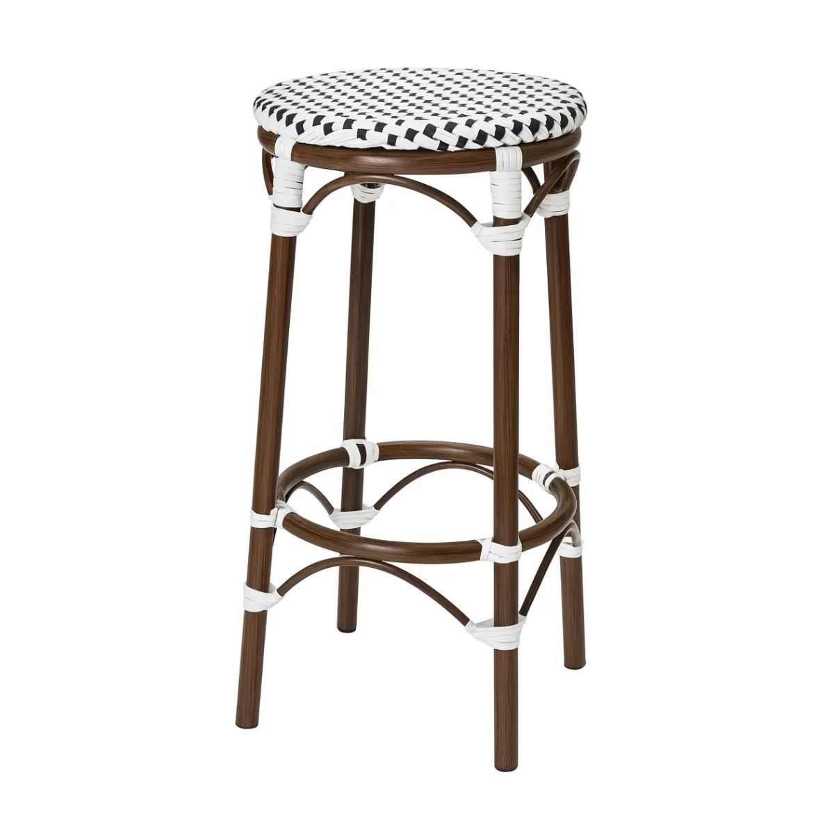 KJ TOD BS utolsó 1db  White, Brown classic Wooden indoor bar stool