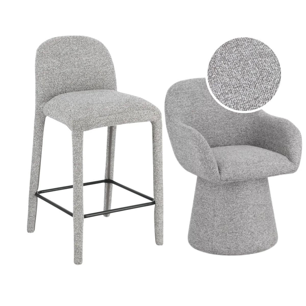 BT ANKARA 4 étkezőszék + 2 bárszék Grey design Package deal