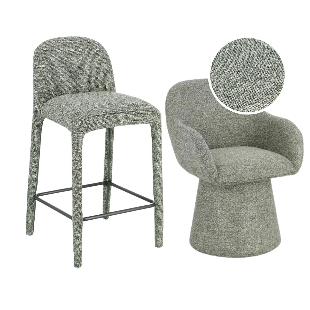 BT ANKARA 4 étkezőszék + 2 bárszék Zöld design Csomagajánlat