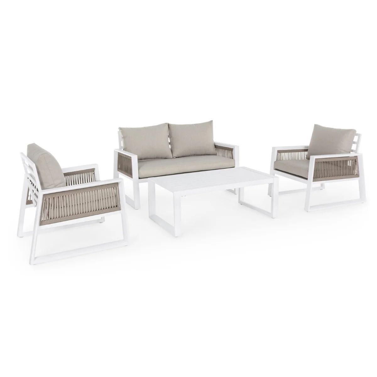 BT DIVA Fehér, Bézs design Kültéri lounge szett