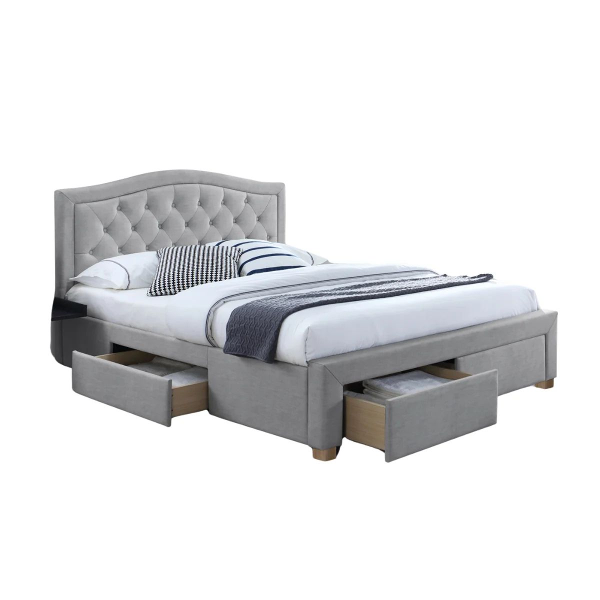 SI NOLA 160X200 Szürke design Kárpitos ágy