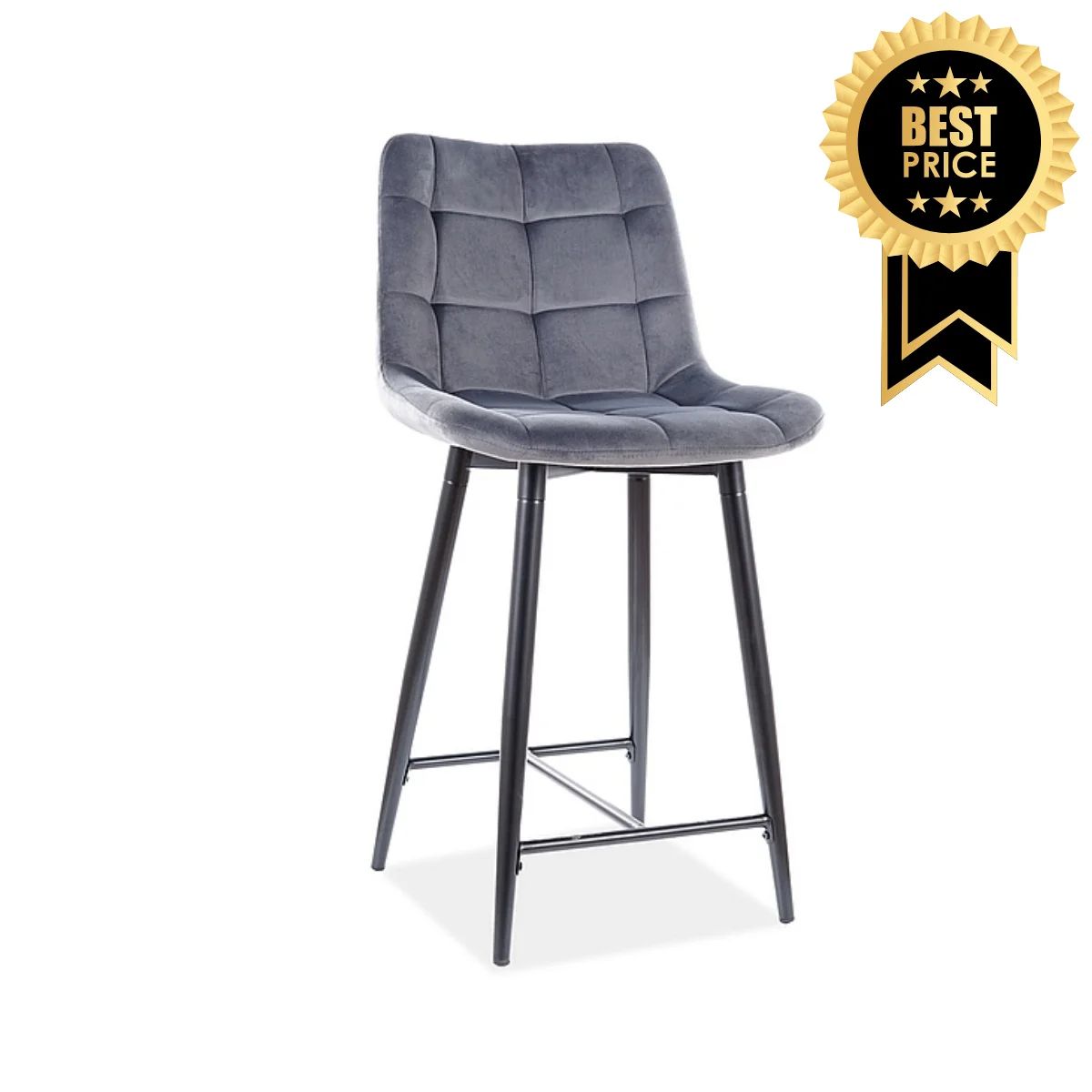 SI NONI Grey modern Low bar stool