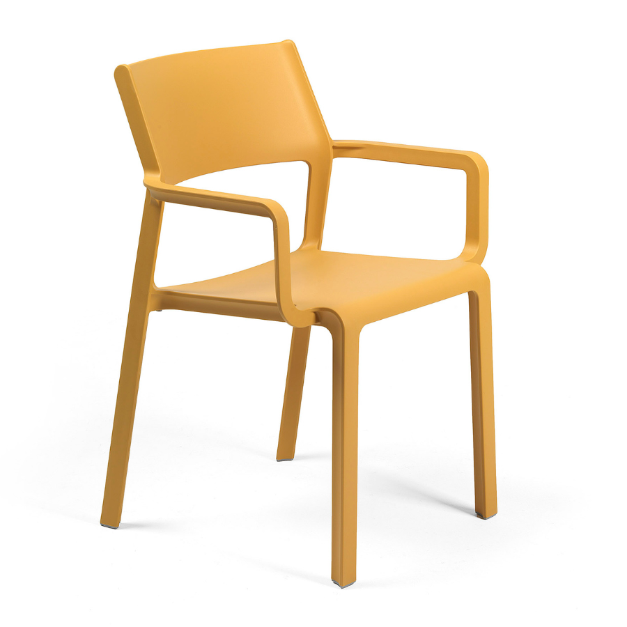 NARDI TRILL ARMCHAIR Yellow minimalist Plastic outdoor chair