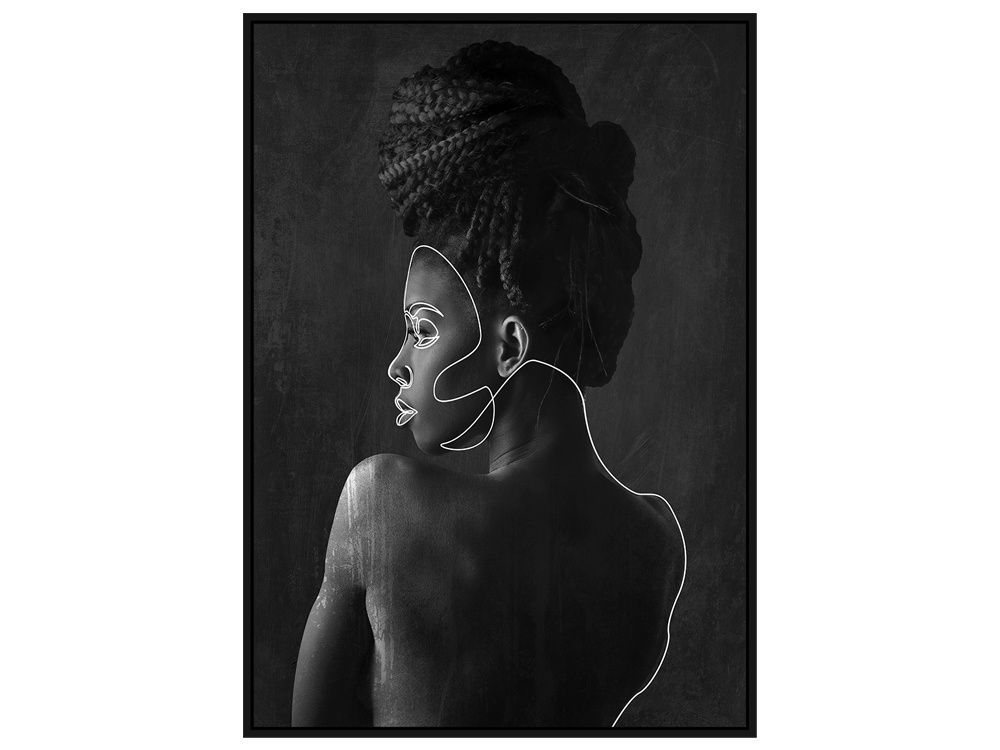 EO BLACK WOMAN utolsó 1db  Black design Wall pictures and picture frames