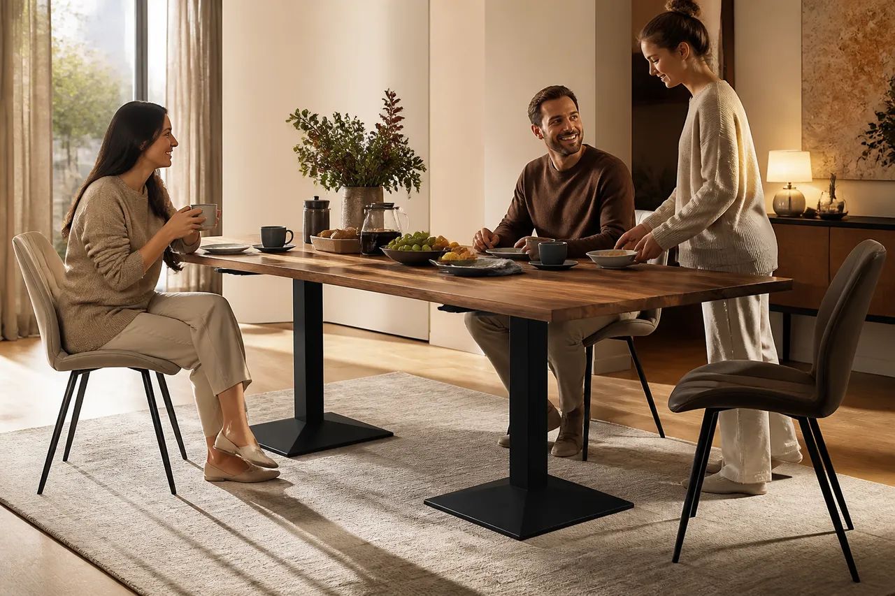 A steady base for gathering around the table