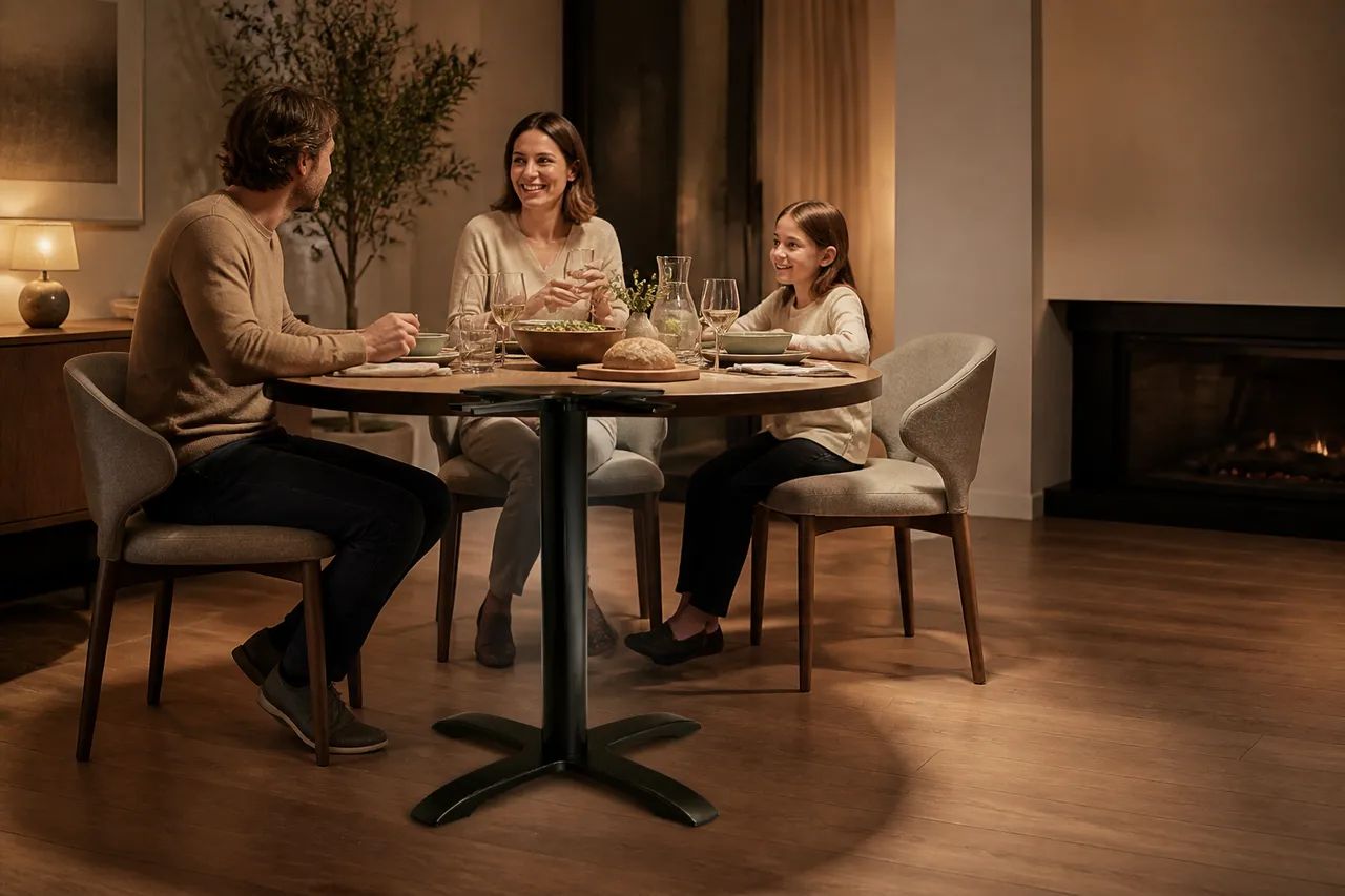 A stable center for shared table moments