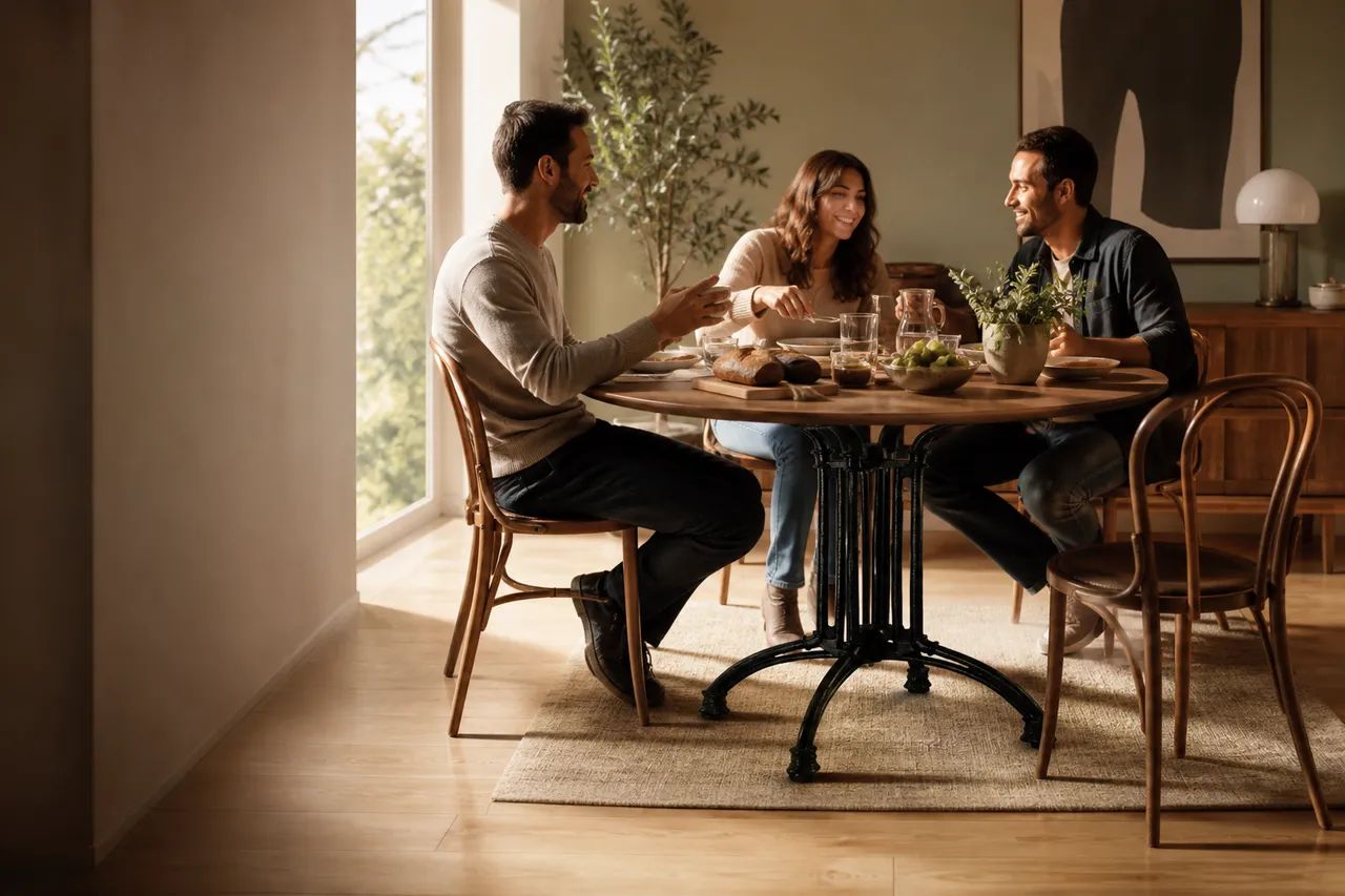 A steady base for shared table moments