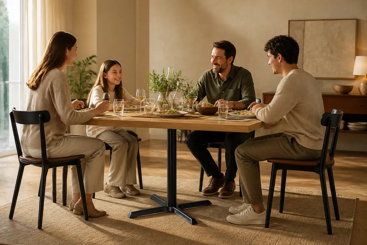 A stable center for shared table moments