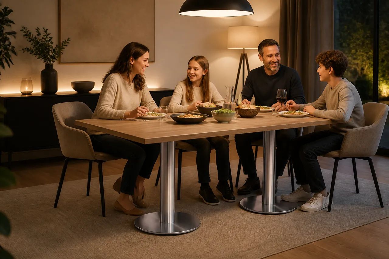 A steady base for gathering around the table