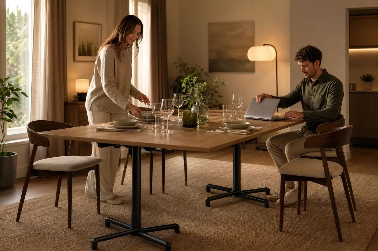 One table that adapts to the day