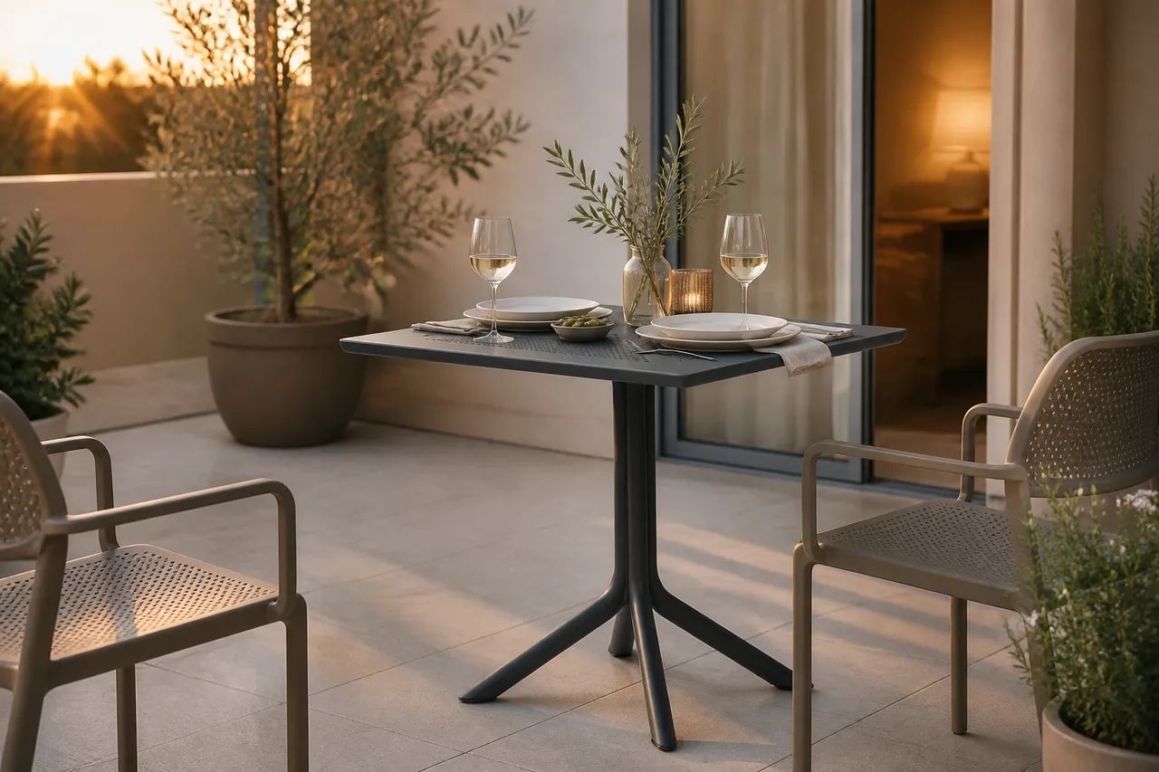 A clean centerpiece for summer evenings