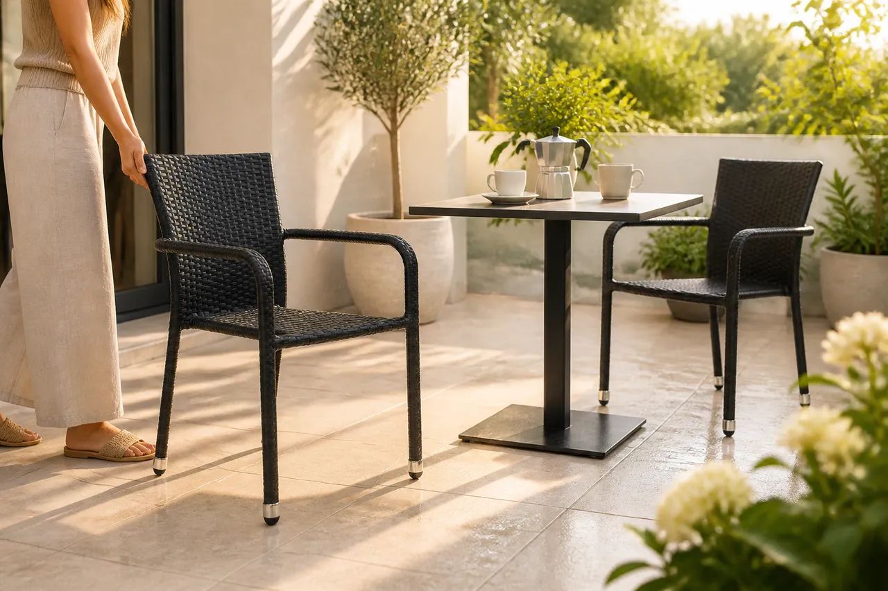 Sun-ready seating for an easy-flow terrace