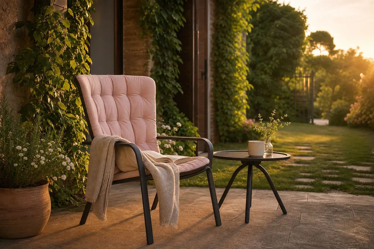 Soft support for quiet moments outdoors
