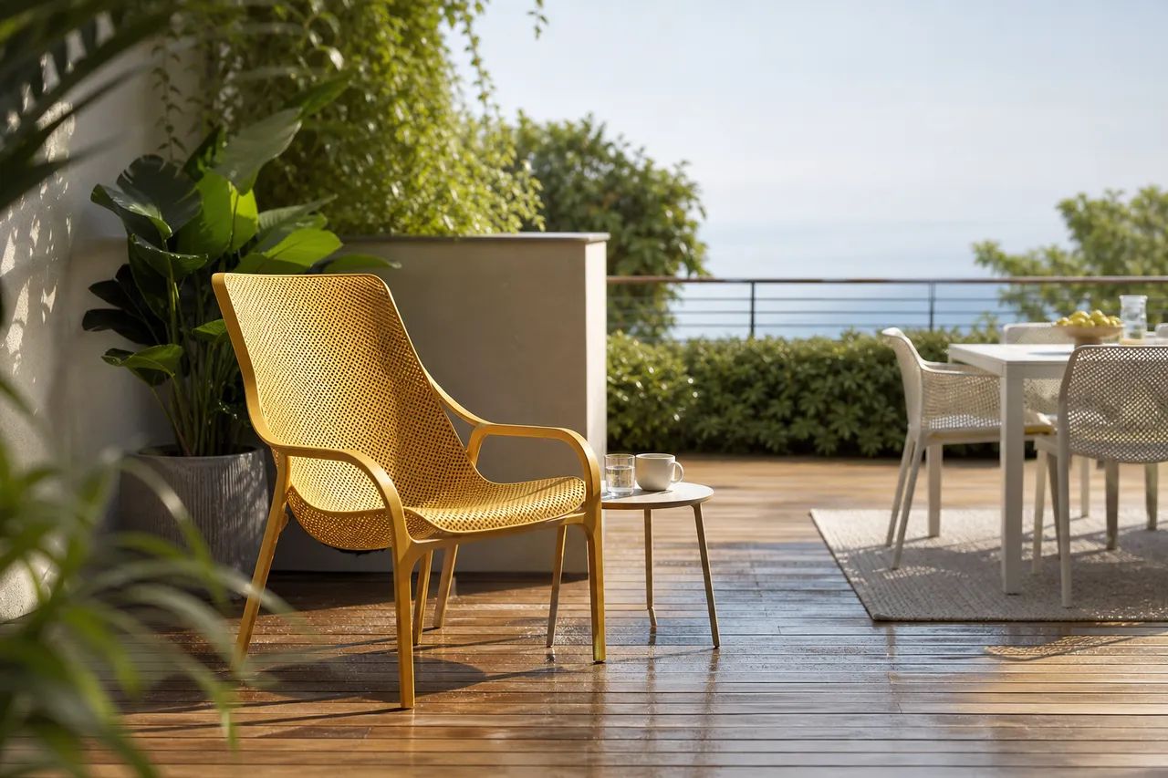 Ready for sun, rain, and terrace living
