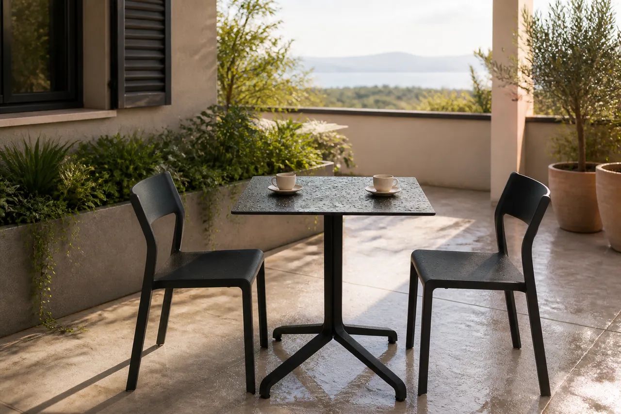 Stays outside when life moves outdoors