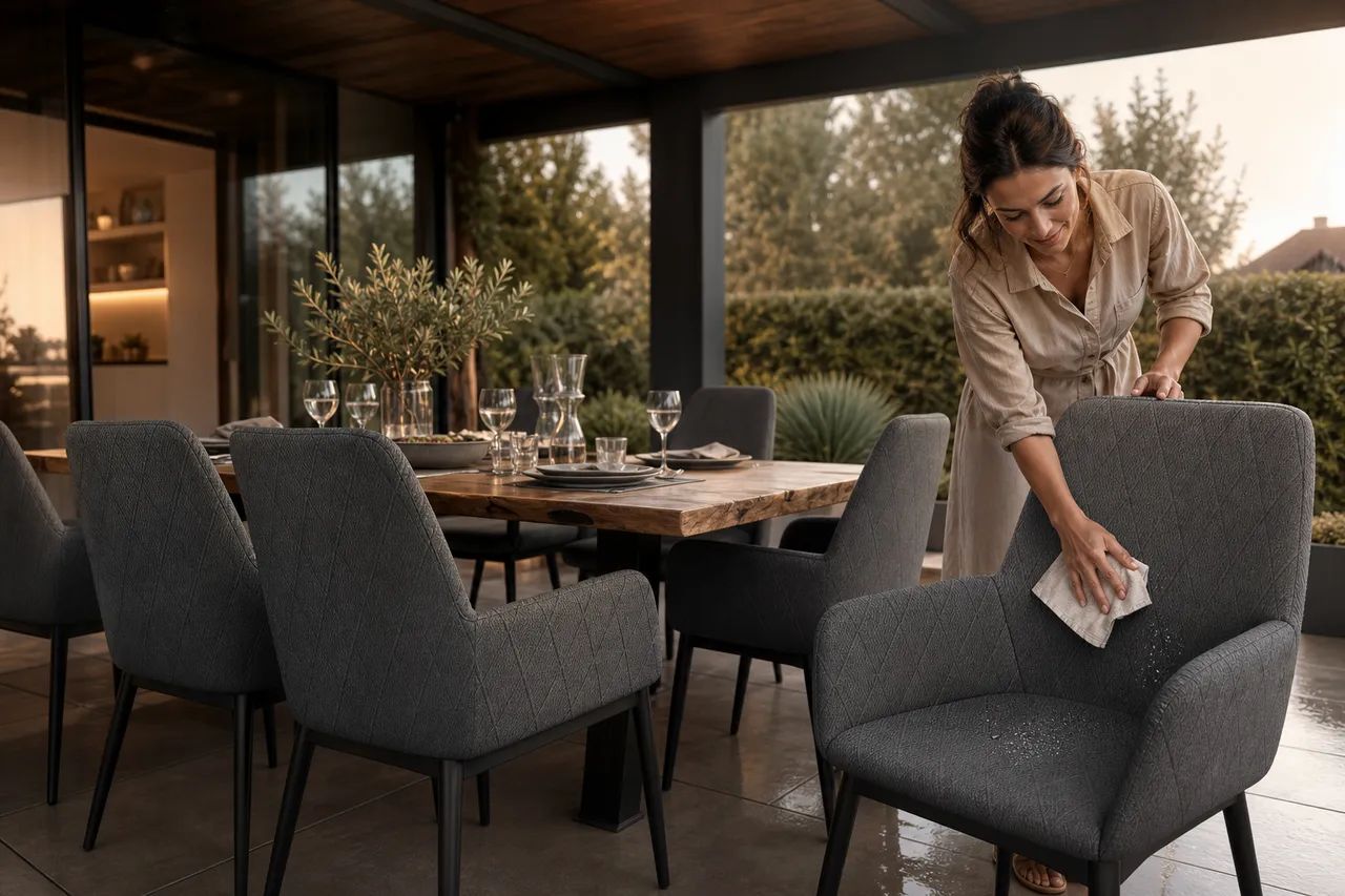 Keeps outdoor dining looking composed