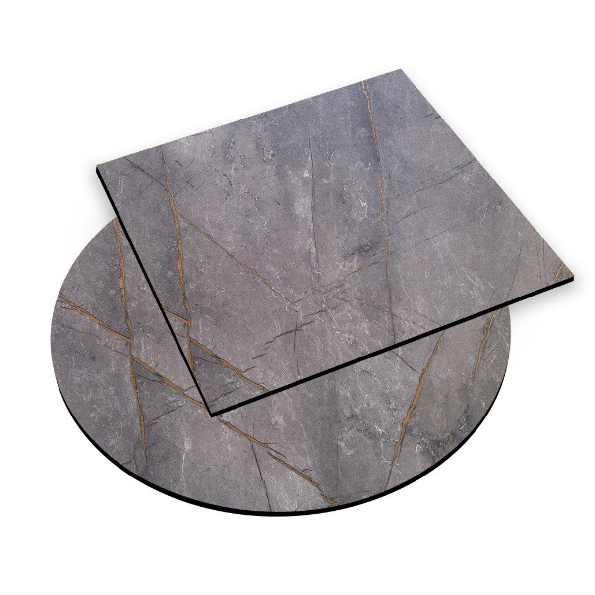 TB GREY CASPIO 80x80 Grey design Tabletop