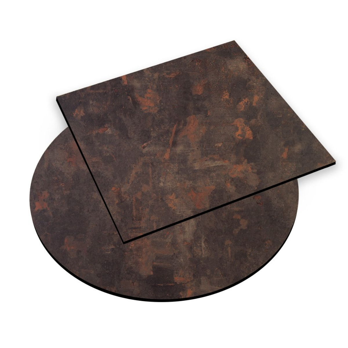 TB METALLIC OXID 80x80 Bronze design Tabletop