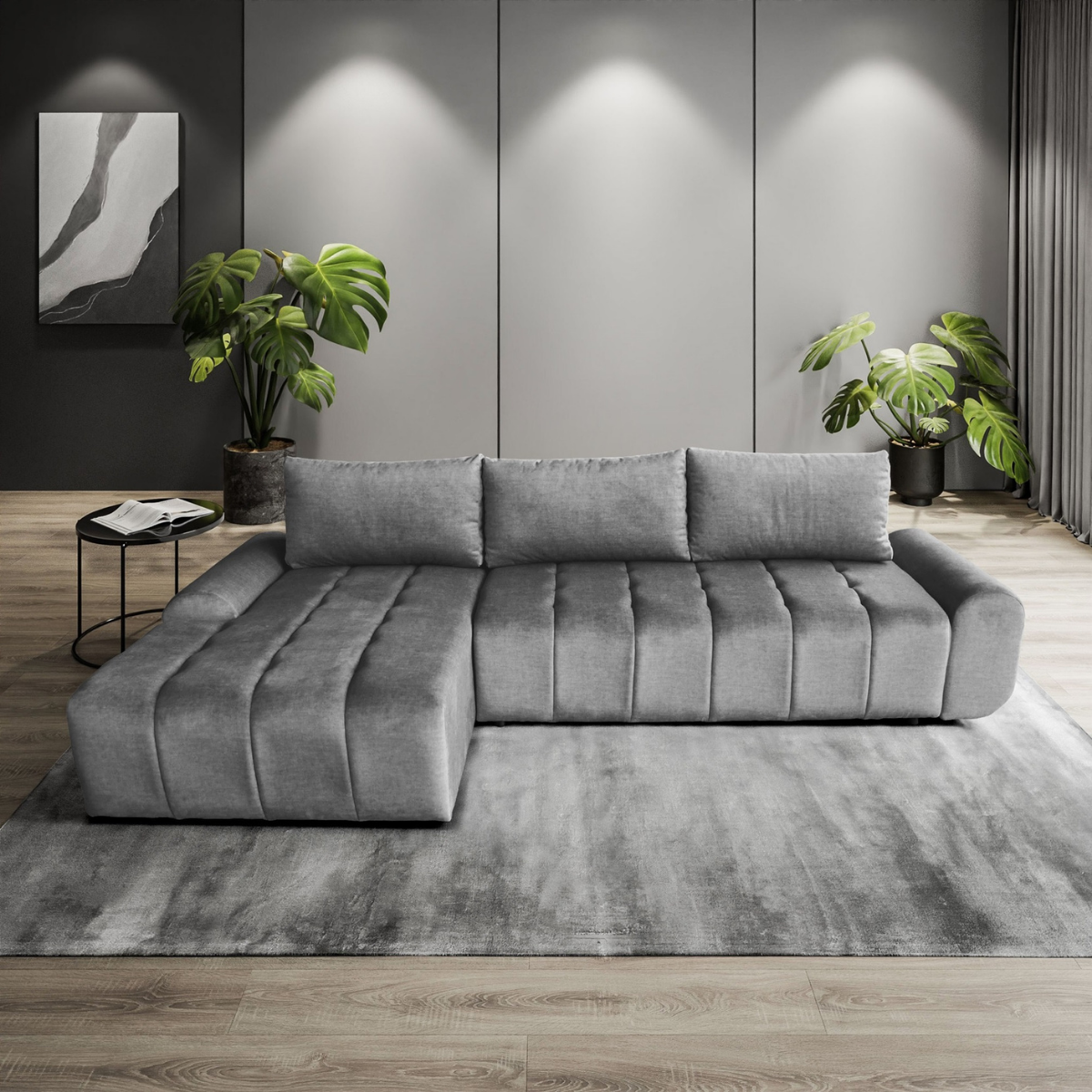 ET ROSITA Grey design Corner Sofa