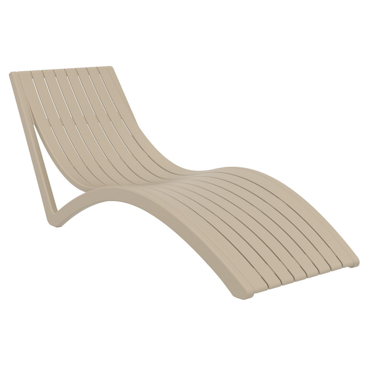 ST SLIM Taupe design Sunbed/Lounger