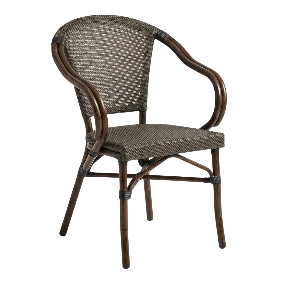 DL STAR C Brown design, vintage Tessil insert outdoor chair