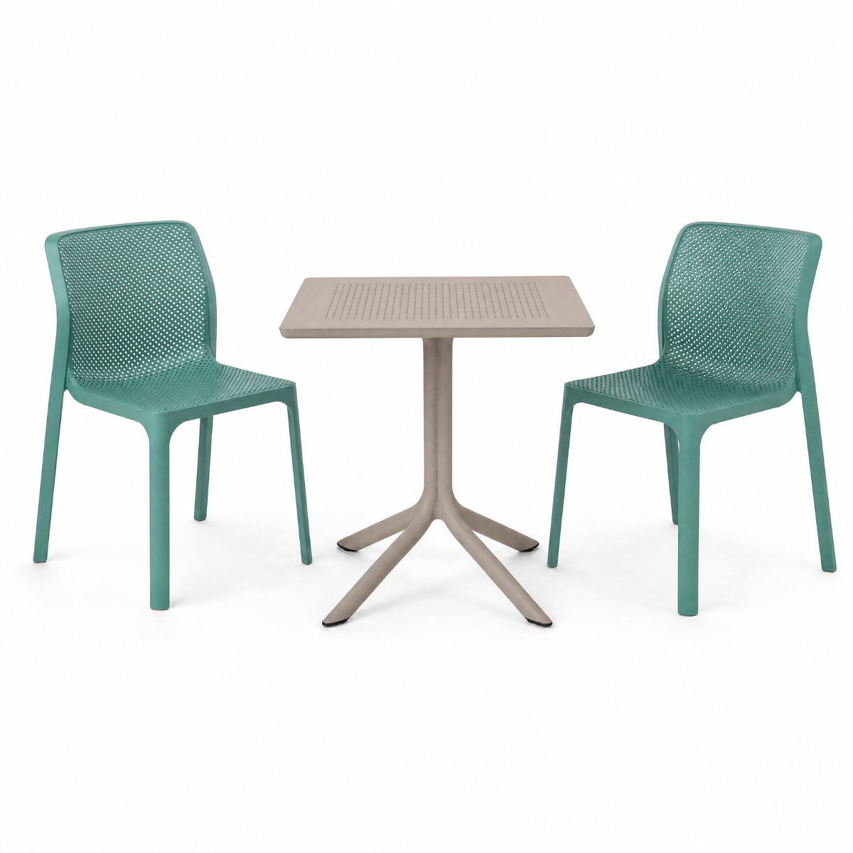 NARDI BIT / CLIP 80 Beige, Turquoise modern Outdoor set