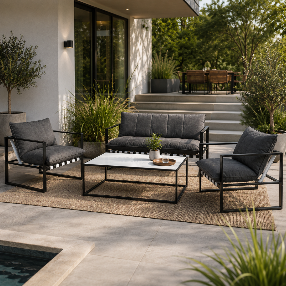 DL HIDALGO White, Grey modern Outdoor set