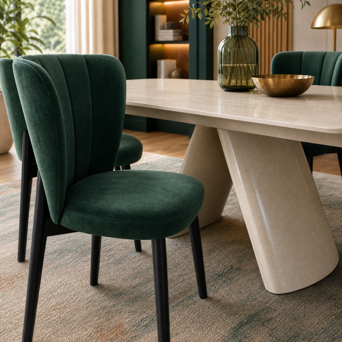 DL CHARLOTTE / DL TAMY 6db Green elegant Indoor dining set