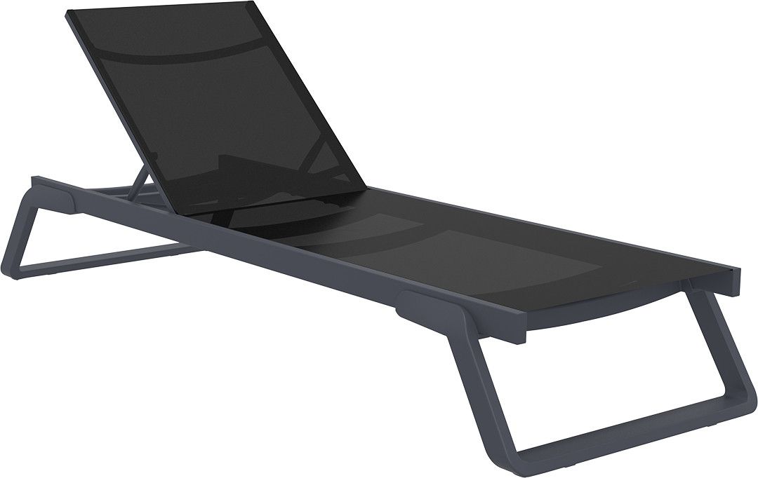 AT TROPIC Black, Grey design Sunbed/Lounger