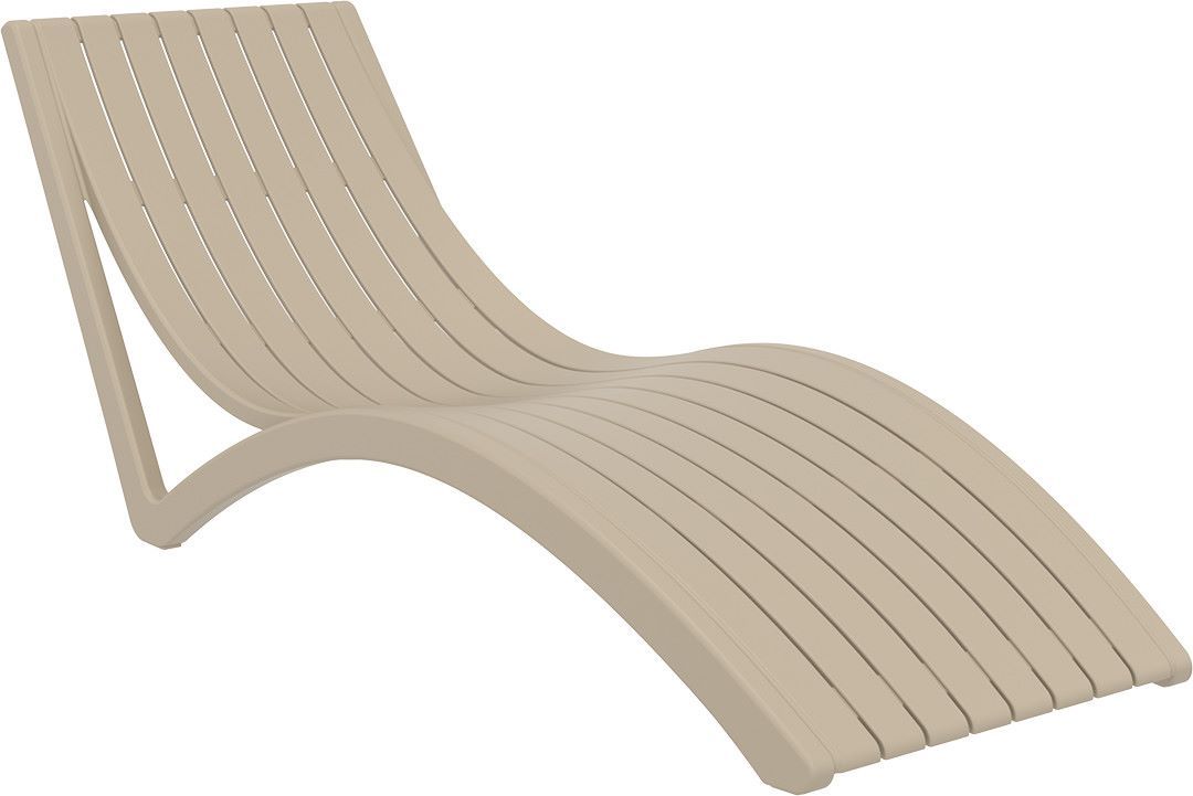AT SLIM Beige design Sunbed/Lounger