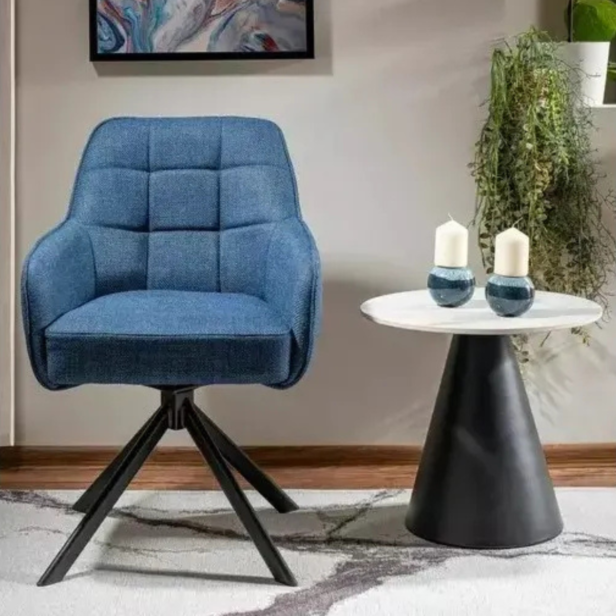 SI MONRO BJORN Blue design Indoor upholstered dining chair