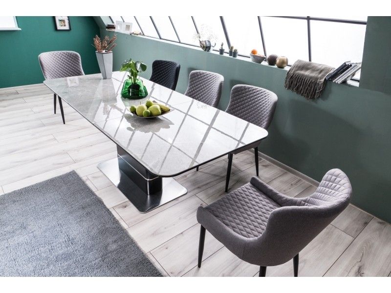 SI ATHENE Grey design Indoor extendable dining table