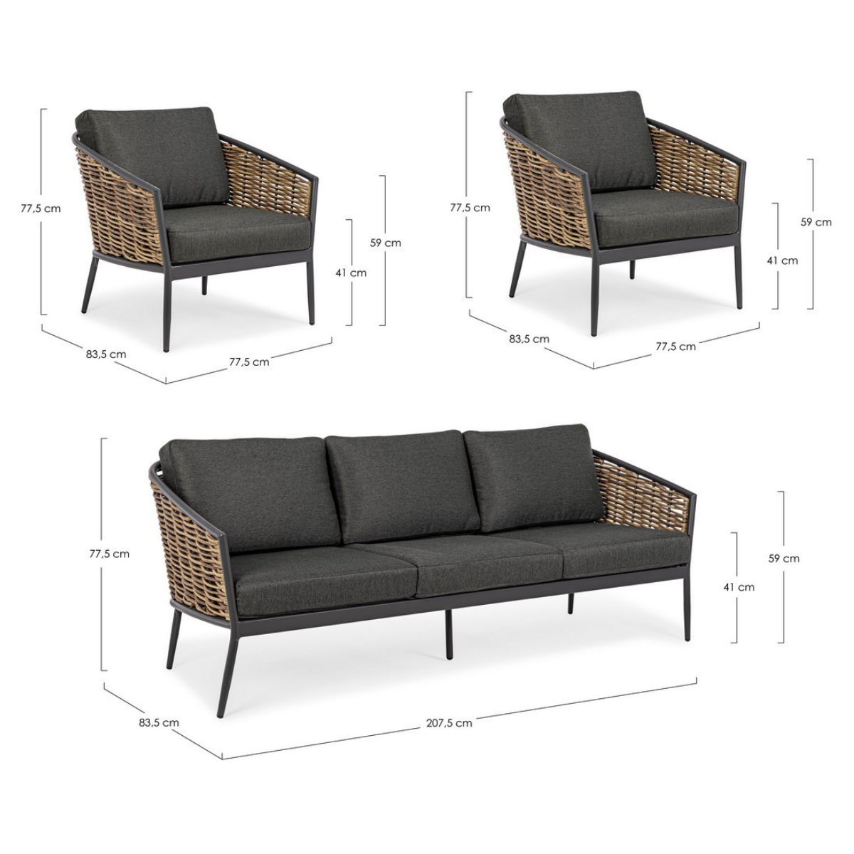 BT MIRABELL Grey modern Sets