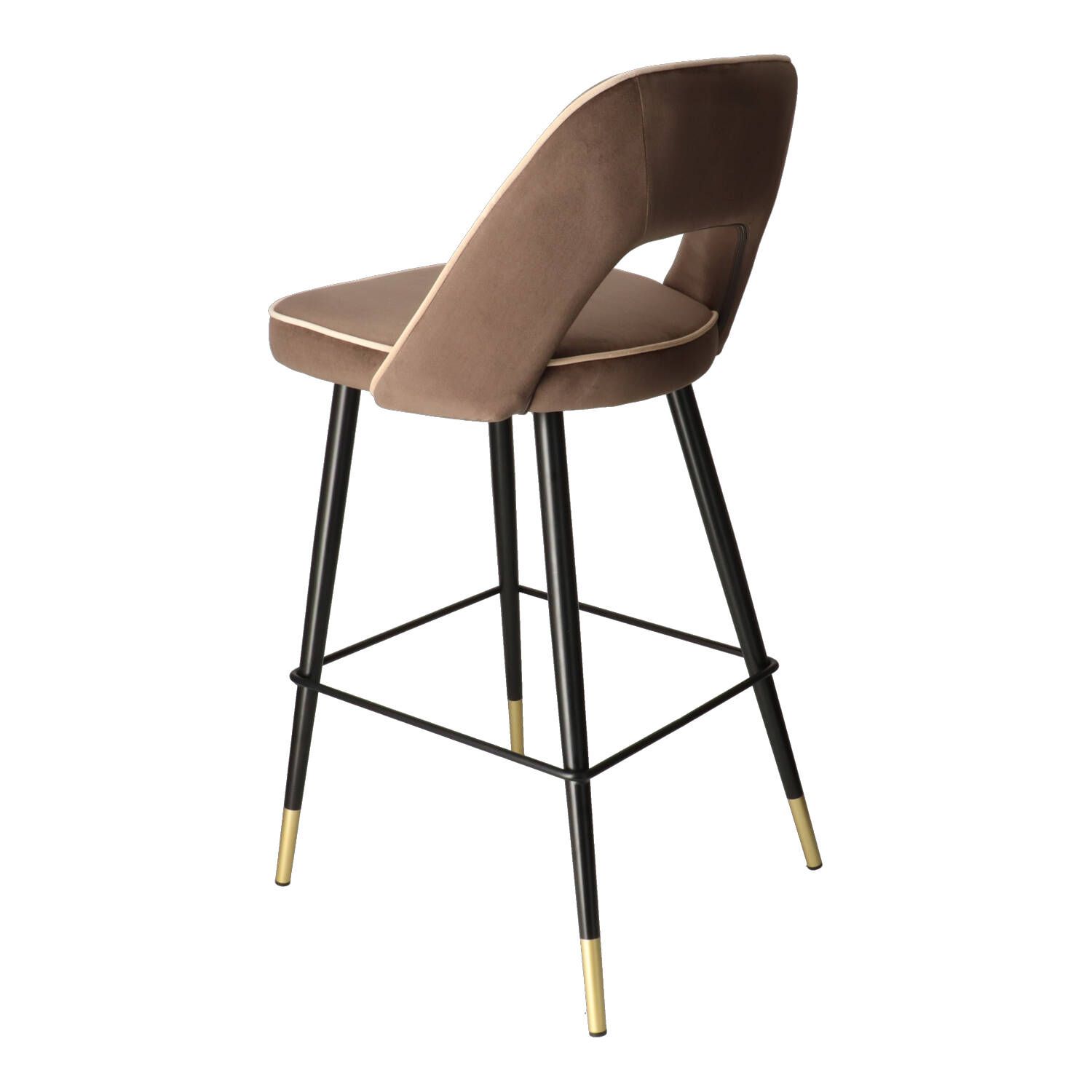 DL FANNY PIP Brown design Upholstered bar stools