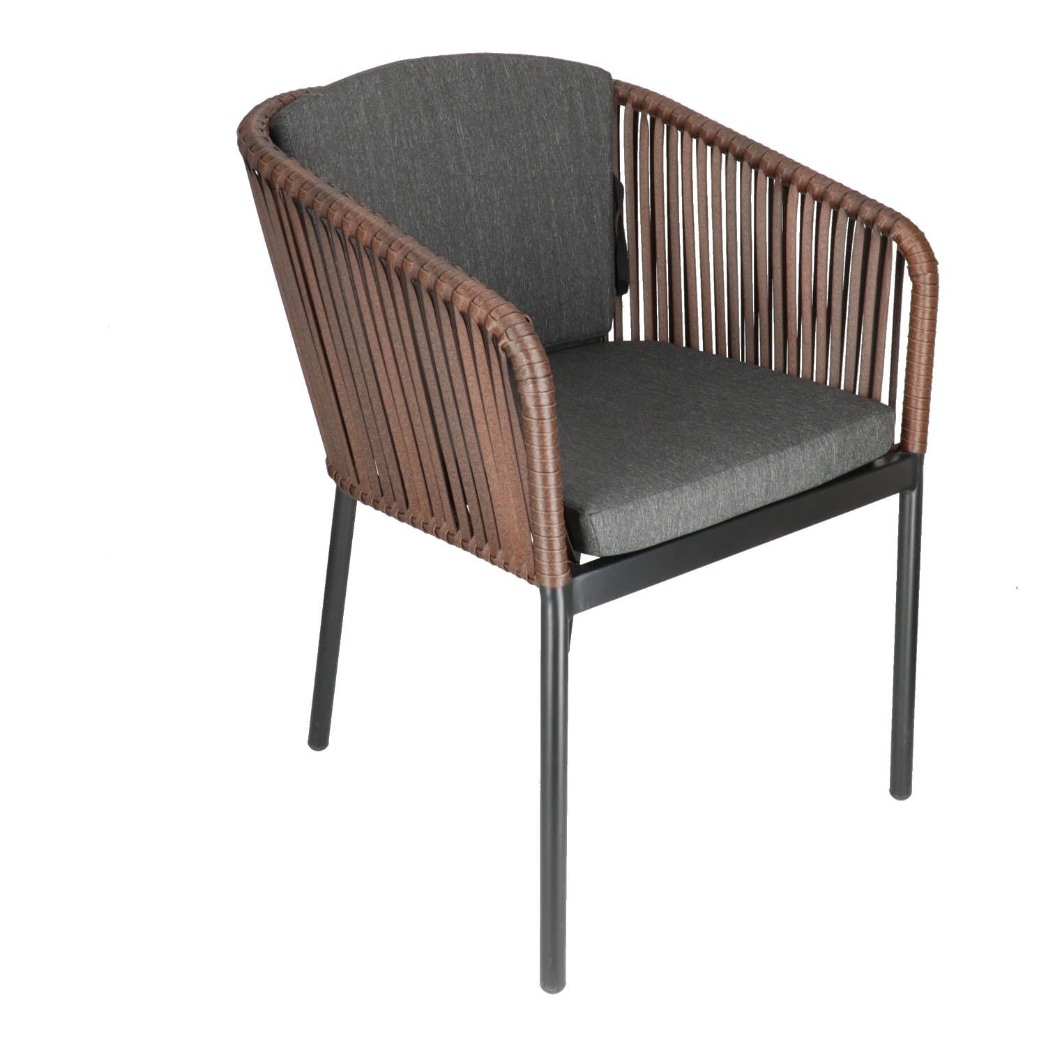 DL PANDA CHOCOLATE Brown elegant Rattan garden chair