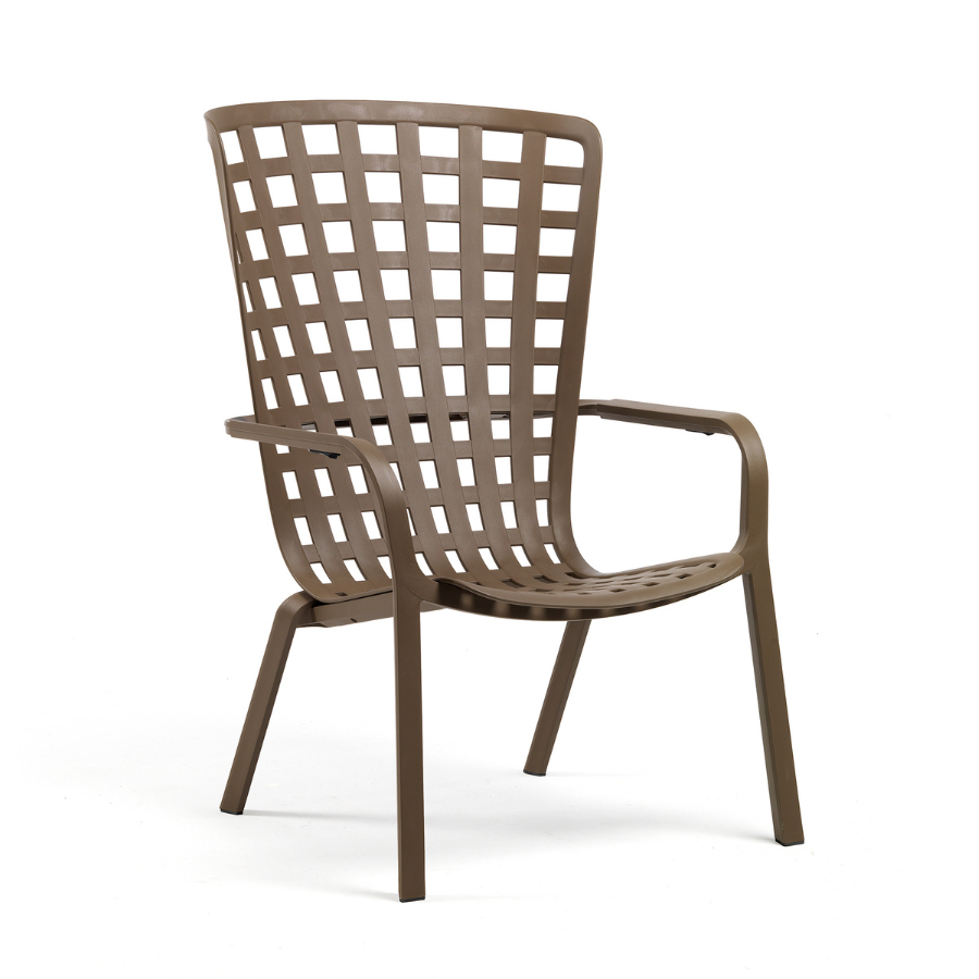 NARDI FOLIO Brown design Plastic outdoor chairs