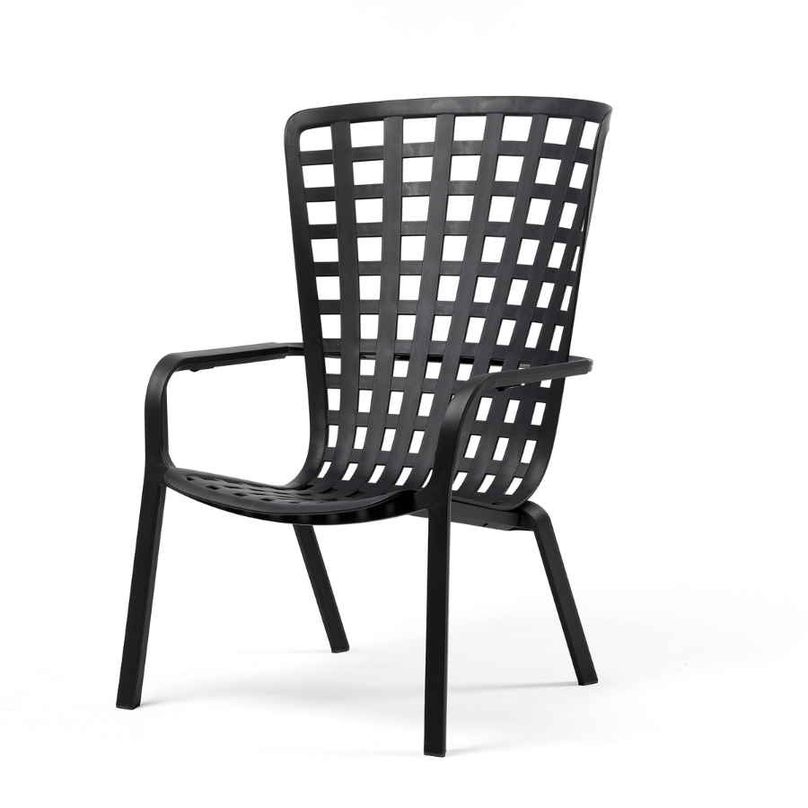 NARDI FOLIO Grey design Plastic outdoor chairs