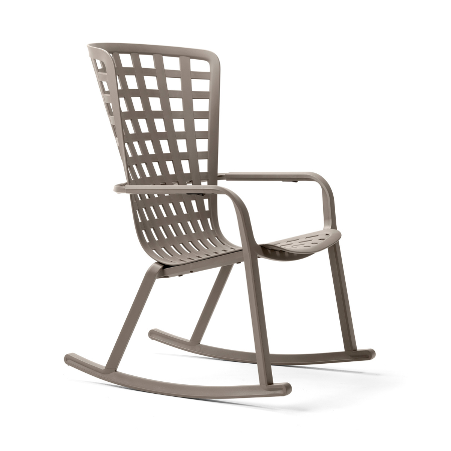 NARDI FOLIO ROCKING Taupe design Plastic outdoor chairs