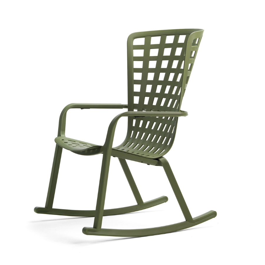 NARDI FOLIO ROCKING Green design Plastic outdoor chairs
