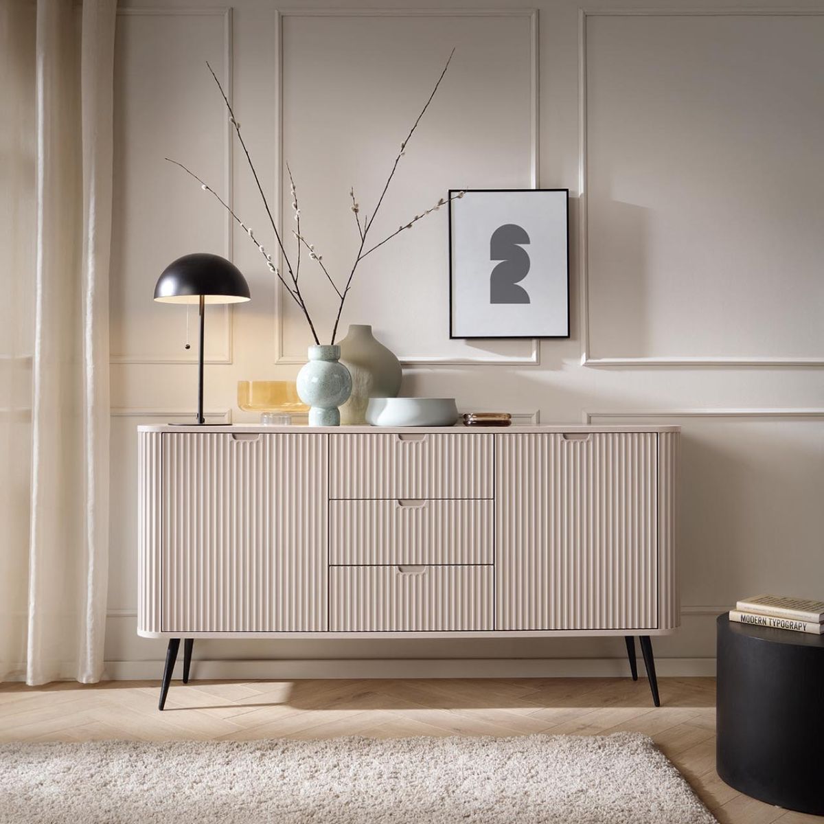 IK ZOVEN Beige design Chest of drawers
