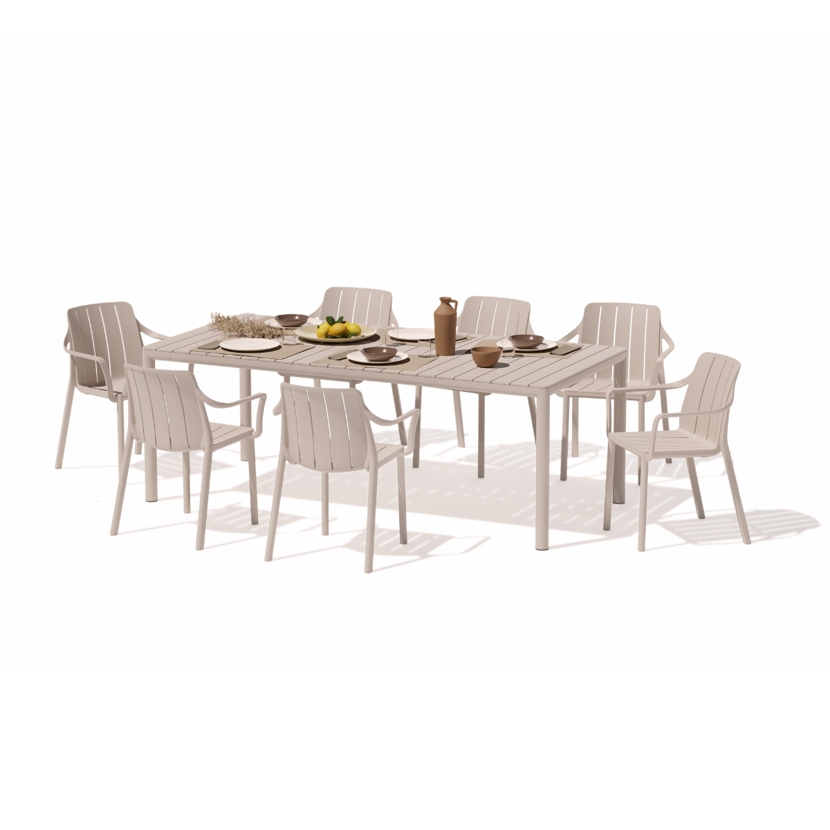 NARDI TIBERINA Beige design Plastic outdoor chairs