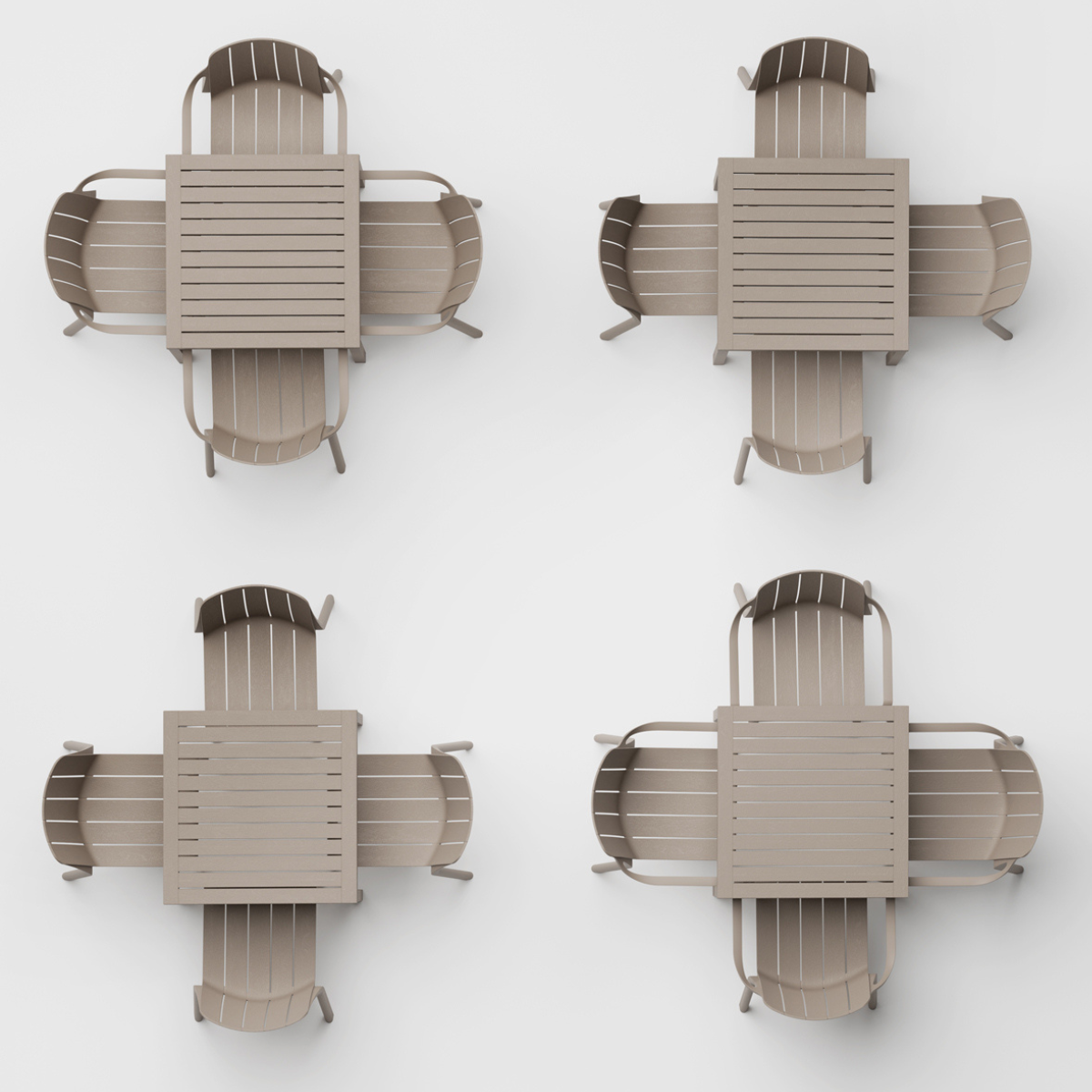 NARDI TIBERINA Taupe design Plastic outdoor chairs