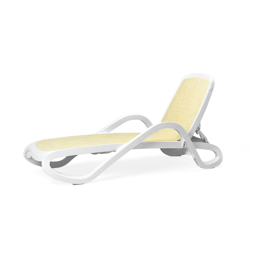NARDI ALFA White classic Plastic sun loungers