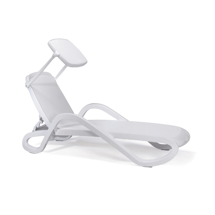 NARDI ALFA White classic Plastic sun loungers