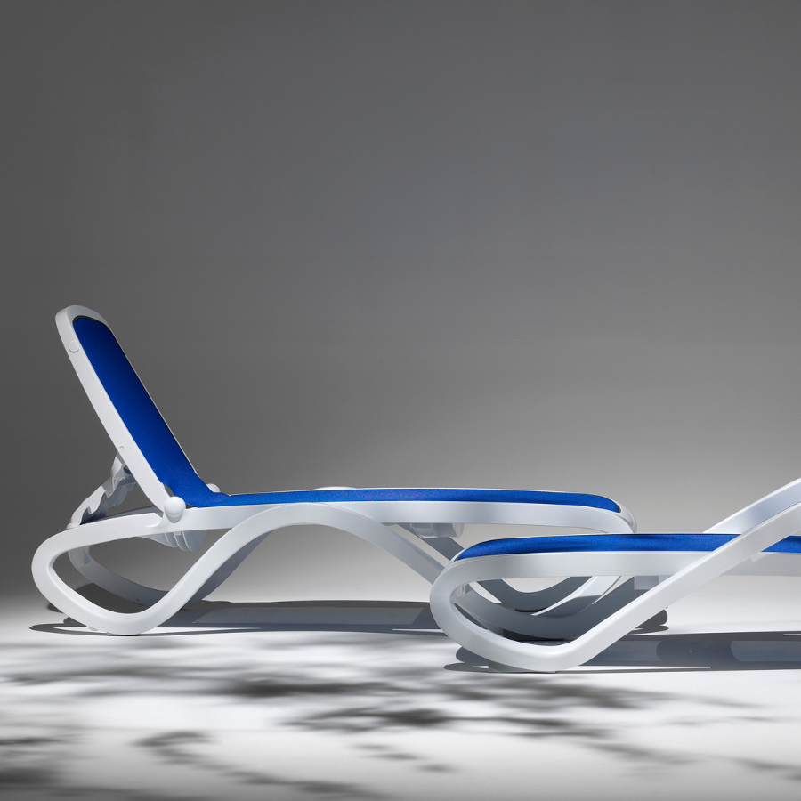 NARDI ALFA White classic Plastic sun loungers
