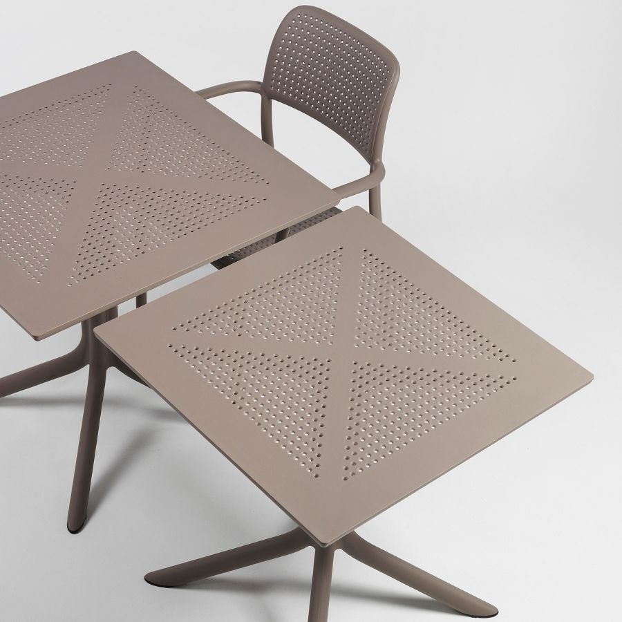 NARDI CLIP 70 Taupe modern Complete outdoor tables