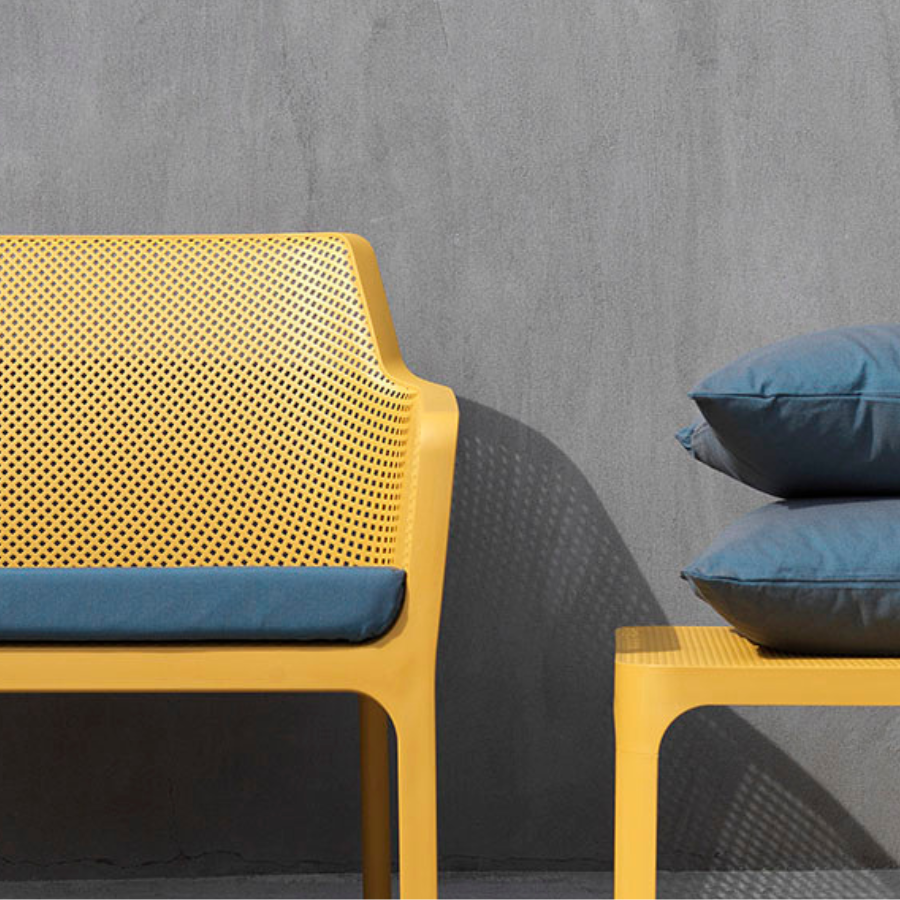 NARDI NET BENCH Yellow modern Outdoor benches